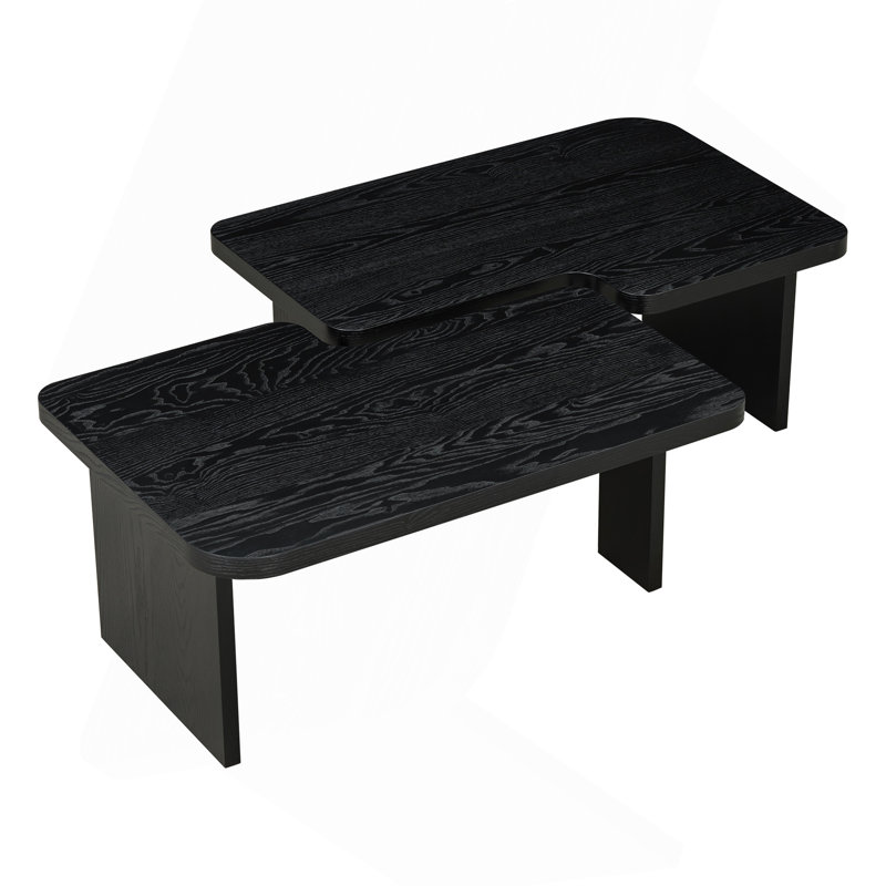 Ensemble de tables basses Modern Minimalist, Noir