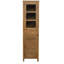 Armoire à linge verticale en bois de teck recyclé avec porte en verre Lumbrera