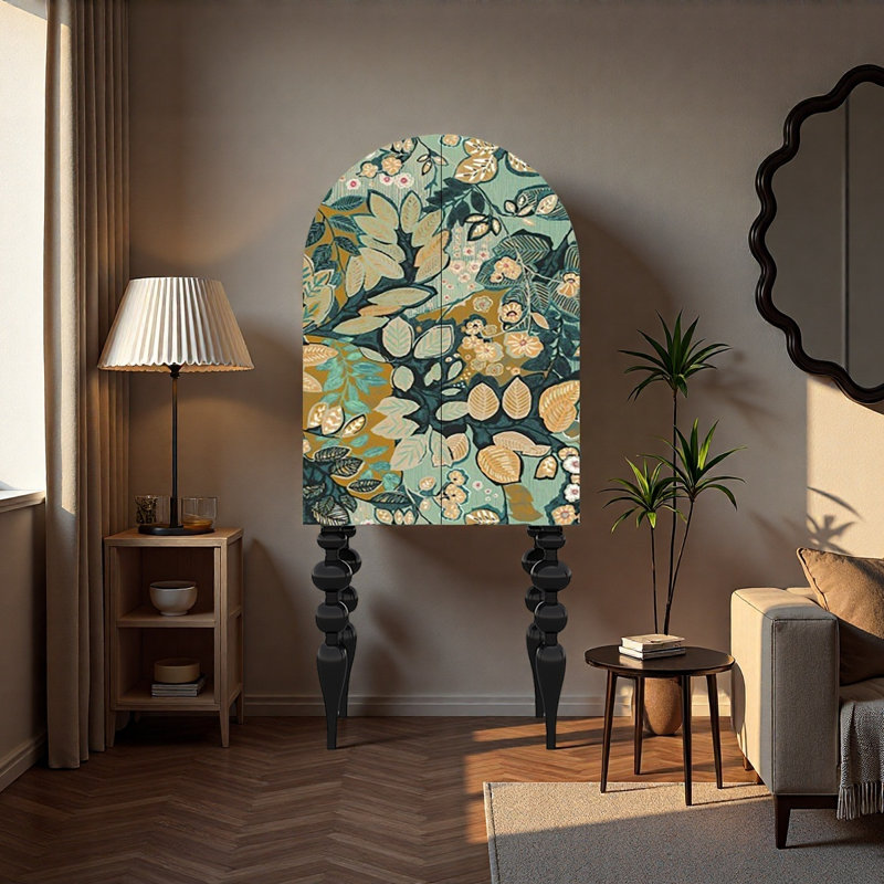 Armoire de rangement murale en bois massif American, Noir