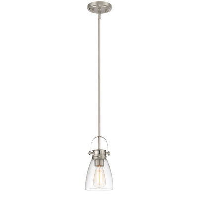Luminaire suspendu cylindrique en acier à 1 lumière à intensité variable Clairton Certifié UL