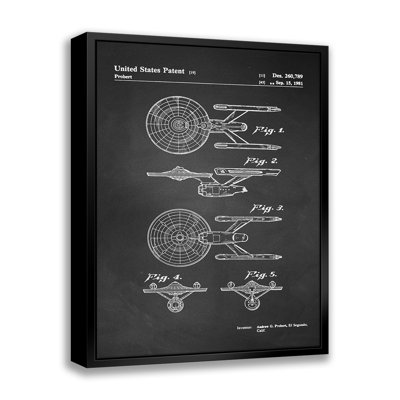 " Star Trek Ship Patent-Chalkboard "
