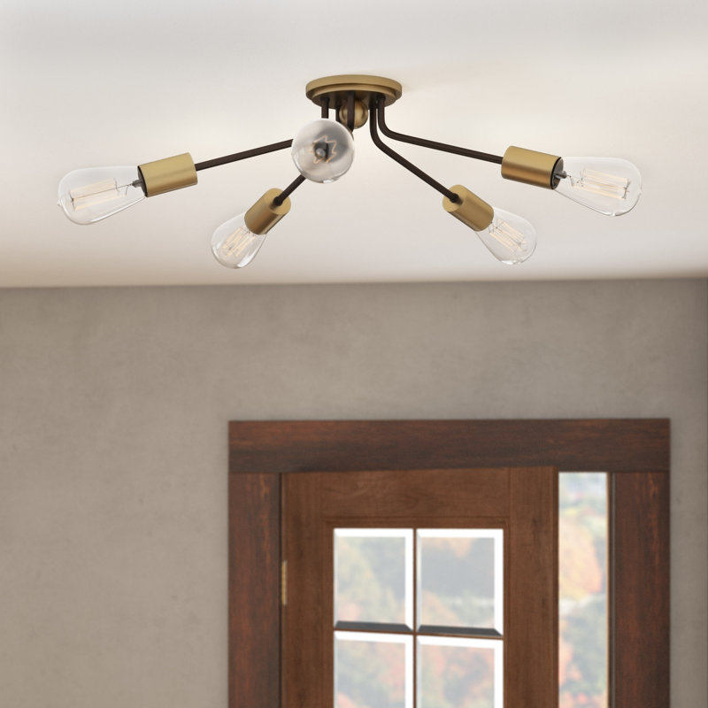 Semi Flush Mount, Western Bronze
