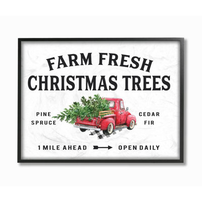 Farm Fresh Christmas Trees - reproduction d'art textuel