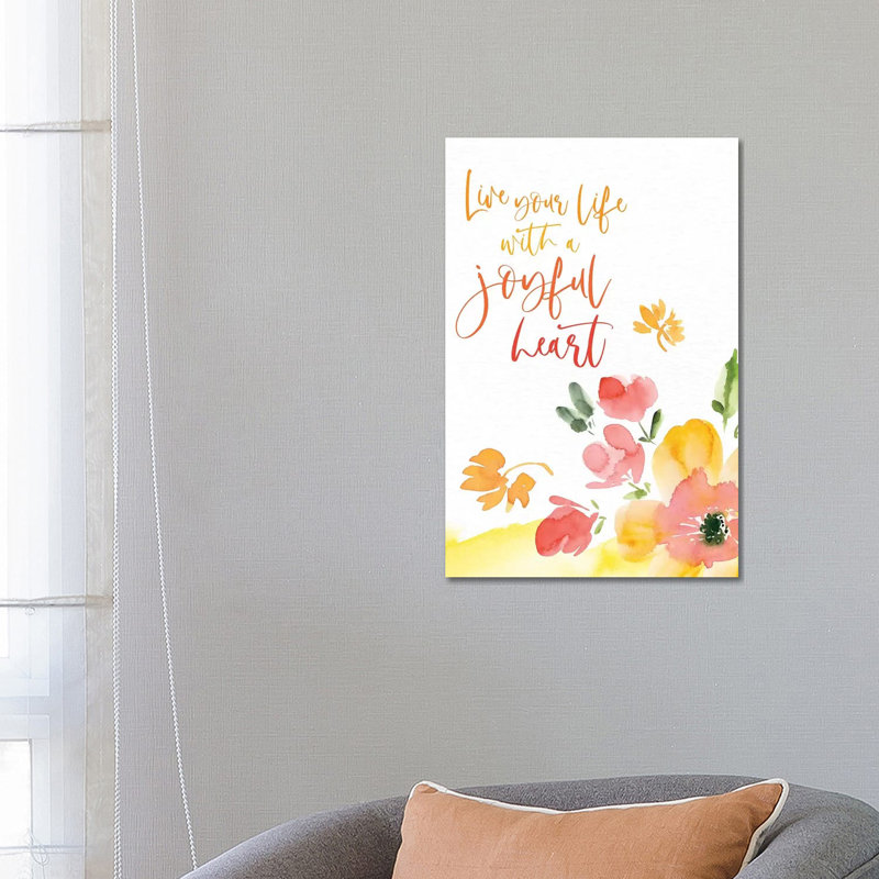 Joyful Heart - Print on Canvas, 66.04cm H x 45.72cm W x 3.81cm D, Wrapped Canvas