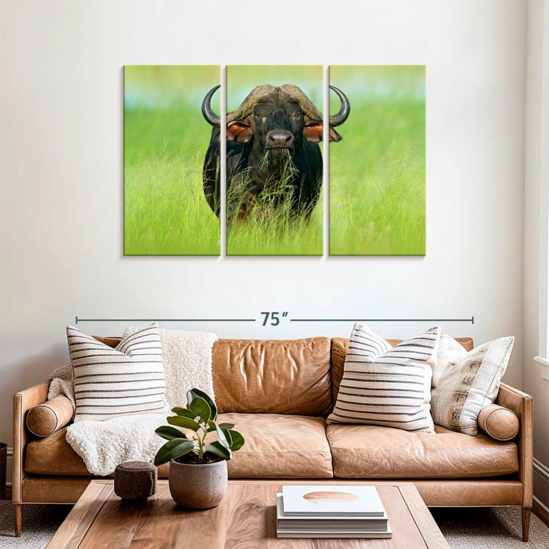Brampt Eating Buffalo, 36" H x 57" W