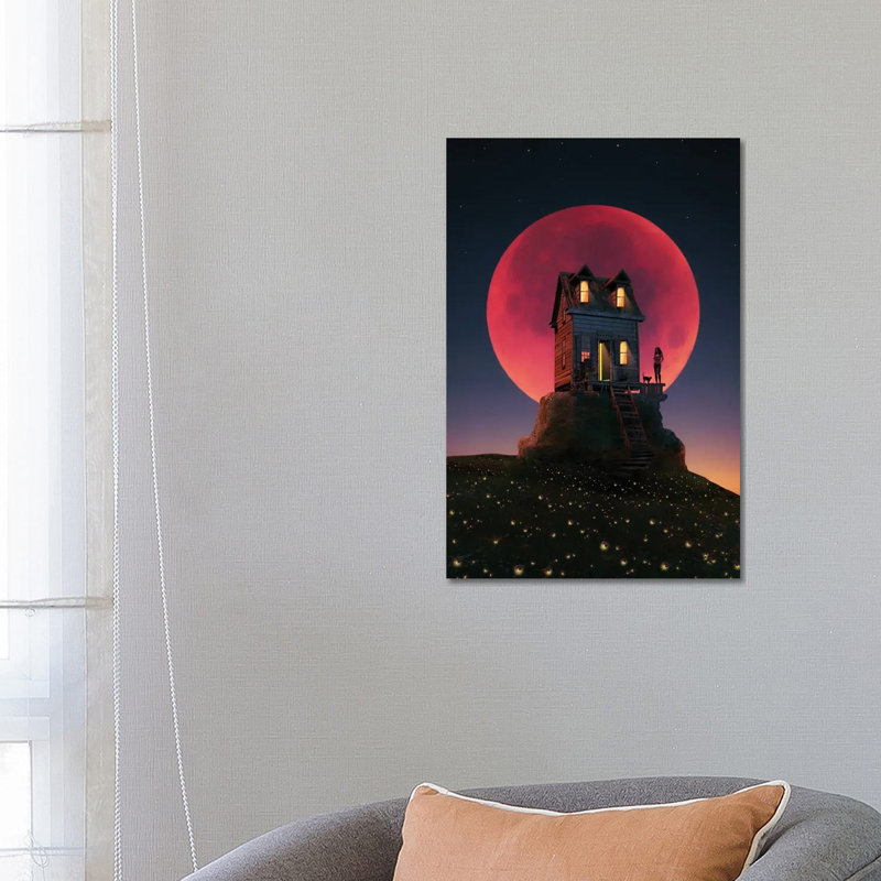 A Night With A Full Moon by Abdullah Evindar - Wrapped Canvas Print, 66.04 cm H x 45.72 cm W x 1.91 cm D