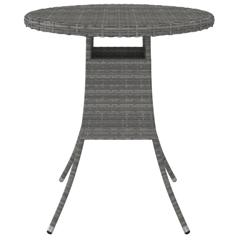 Kaydence Round Wicker Outdoor Coffee Table , 70cm cm W 70cm cm D, Black
