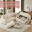 Upgraded Sectional Sofa With Storage, Charging, Convertible Feature And Easy Assembly-5 Seats & 1 Ottoman-Beige-1071468373-1059389651