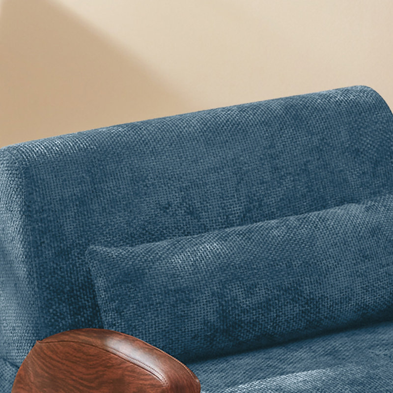 Upholstered Armchair with Plush Cushioning, Blue Chenille