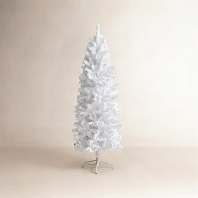 Slim 6.5' Pre-Lit Spruce Christmas Tree