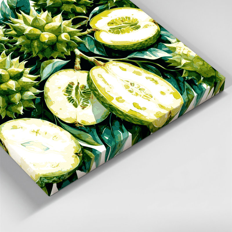 Art mural sur toile beige Fruit Soursop, H 24 po x l 36 po