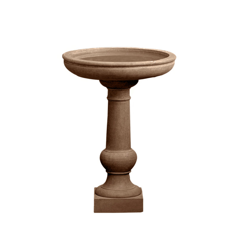 Williamsburg Tea Table Birdbath, Brownstone