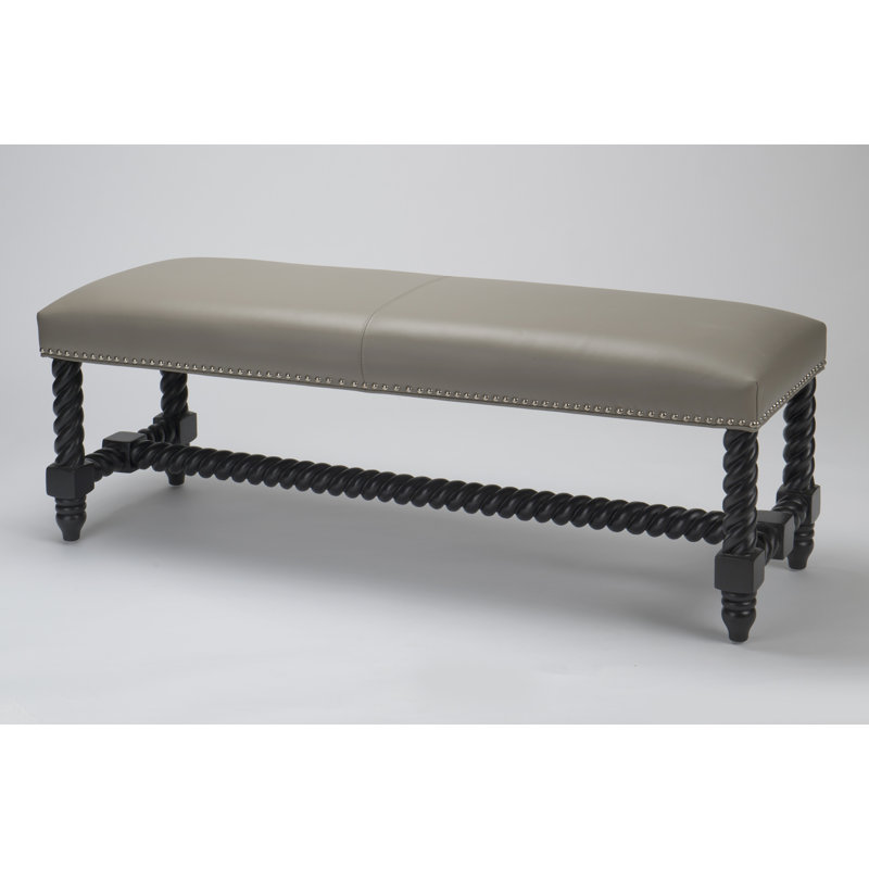 Mcclinton Genuine Leather Upholstered Bench