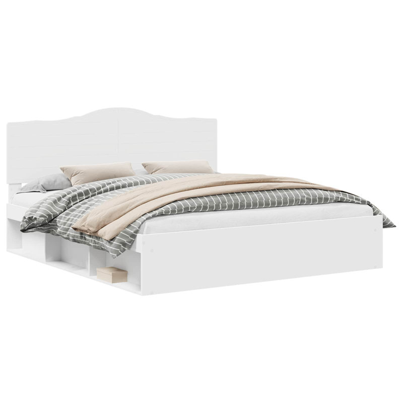 Solid Wood Bed, Super King (200 x 200 cm), White