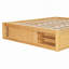 Grand lit plateforme avec 4 tiroirs de rangement et pied de lit-1183373015