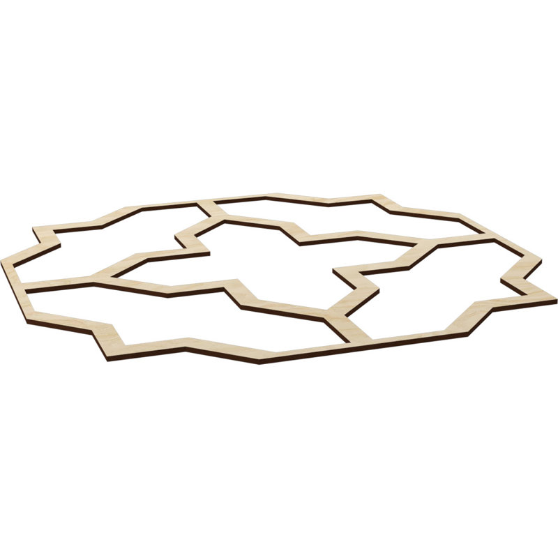 Laird Decorative Ceiling Fretwork, Pink, 66.83" H x 66.83" W x 0.375" D