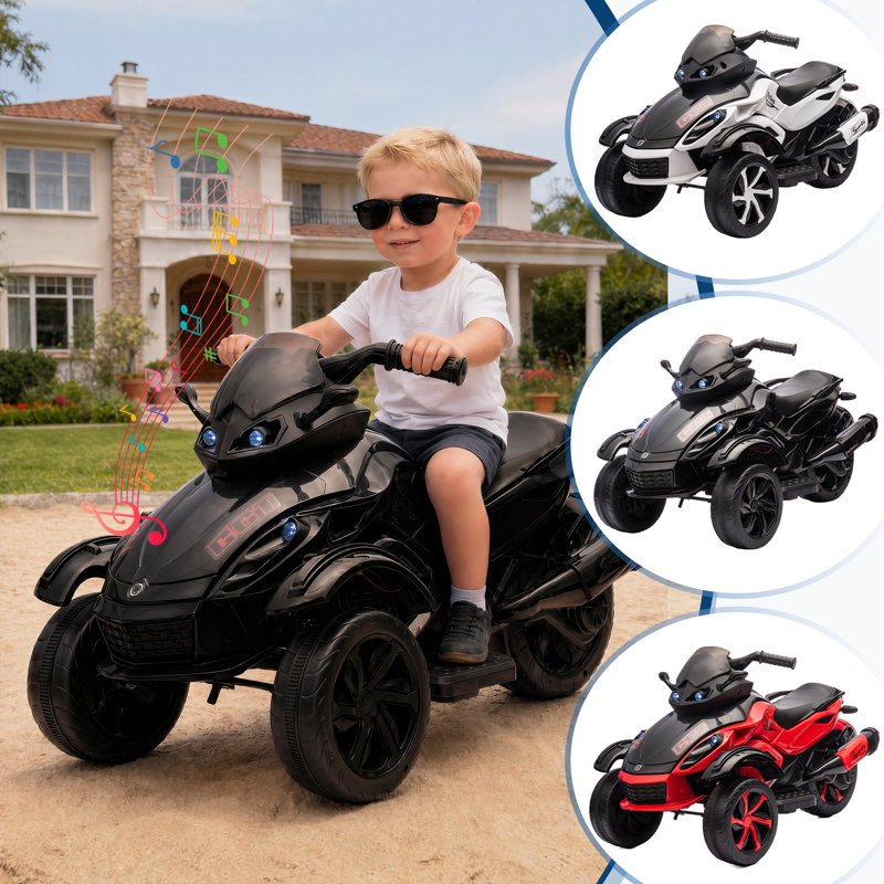 idealhouse Pedal Ride On Toy, Black