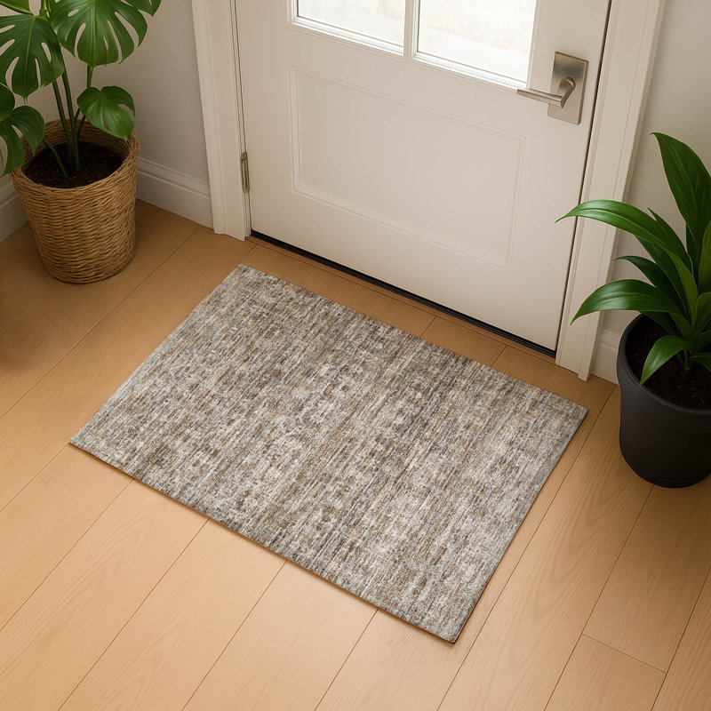 Premium Machine Washable Lubbers AMF1746 Stripe Rug, Rectangle 1'8" x 2'6"