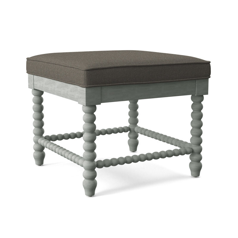 Banc en bois massif Louisa, Snow Crypton Performance; 0884-91, Finition nickel