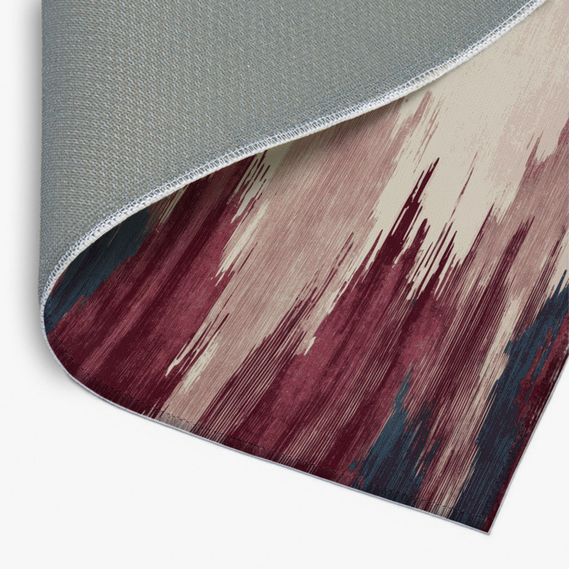 Tapis intérieur et extérieur brun Watercolor, Rectangulaire 2 pi x 3 pi