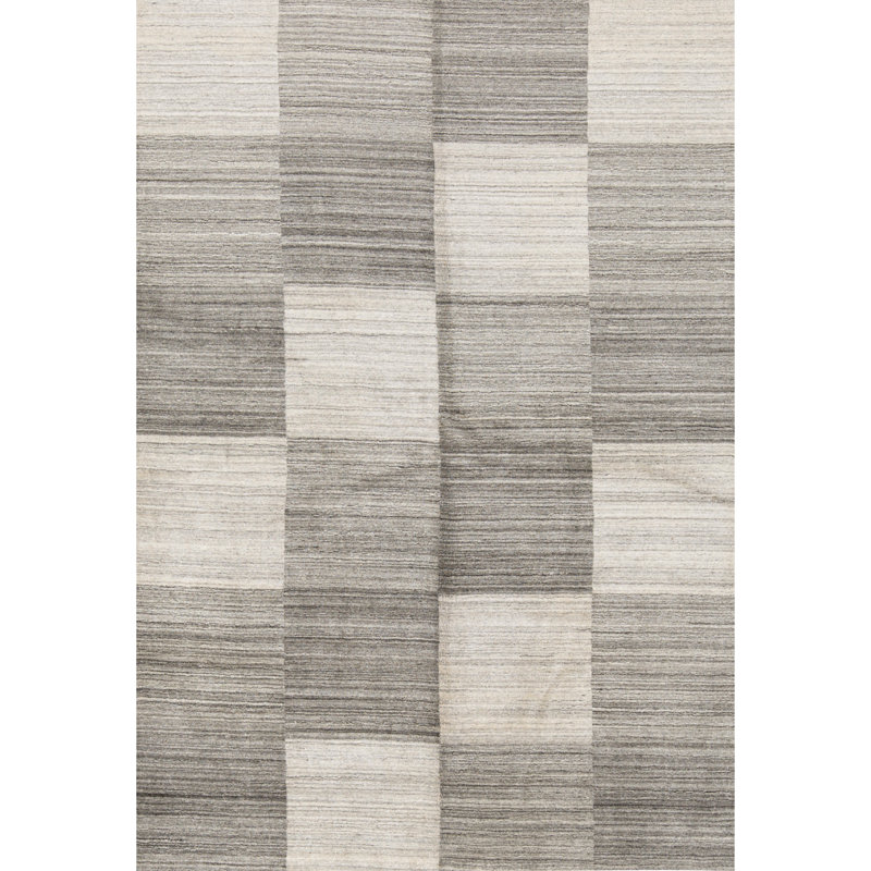 Plaid Area Rug in Gray/Graphite