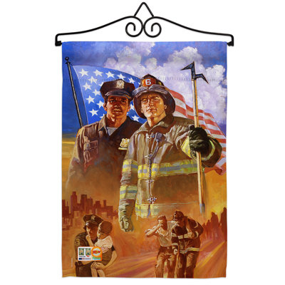 Polyester 2 côtés 18,5 x 13 po héros ensemble de drapeau