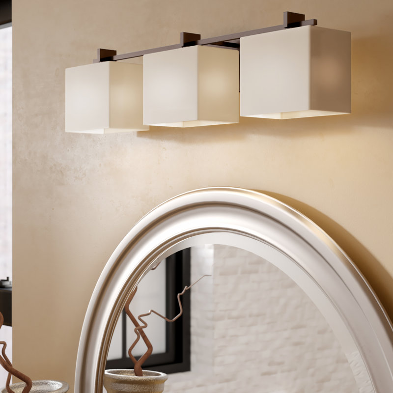 Éclairage pour salle de bain 3 lumières Casson, Bronze foncé