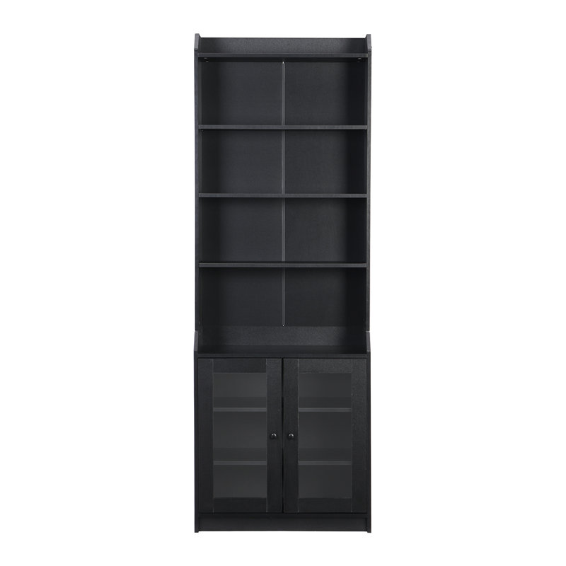 Soussi Sideboard with Bar Hutch, Black