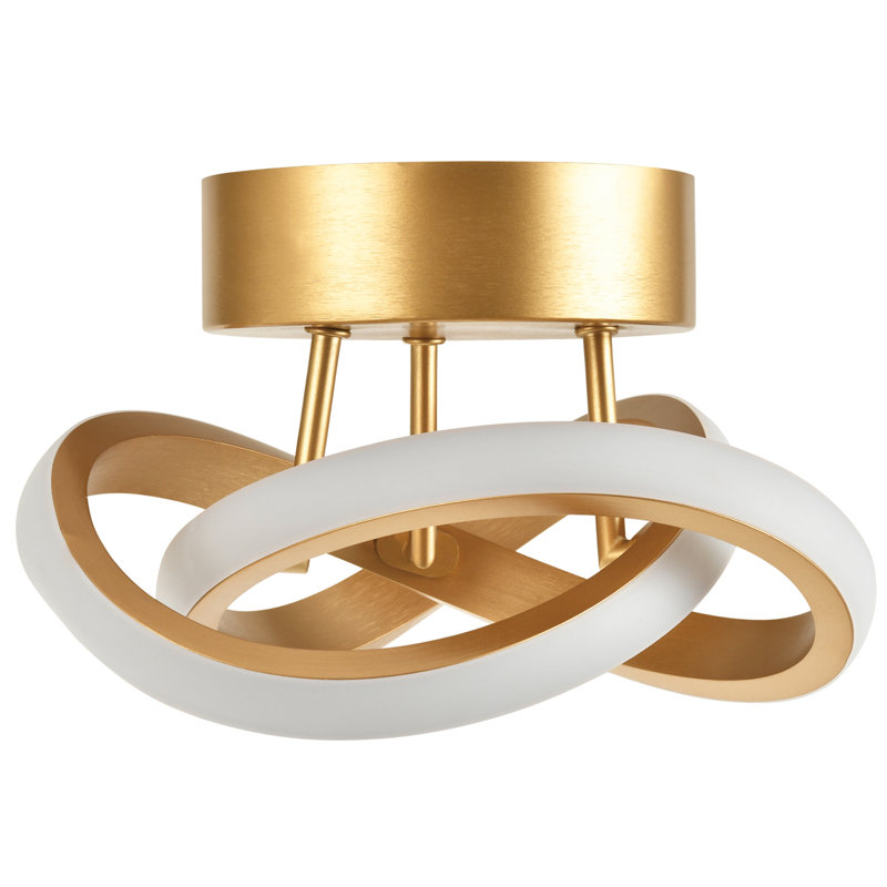 Aamiyah LED Semi Flush Mount, Gold