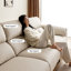Coussin de canapé modulaire en similicuir beige Fourseat-281653049