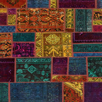 Tapis décoratif multicolore à motif abstrait