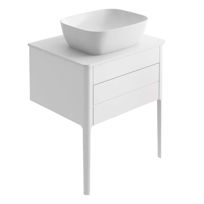 Senah 65cm Single Bathroom Vanity Base Only, White