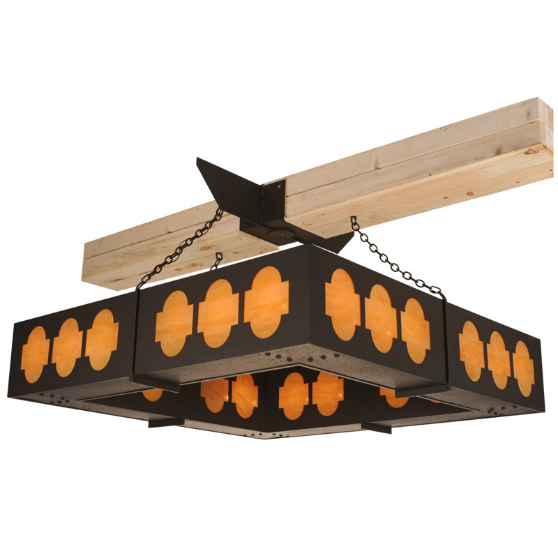 Rustic Lodge Acrylic Semi Flush Mount