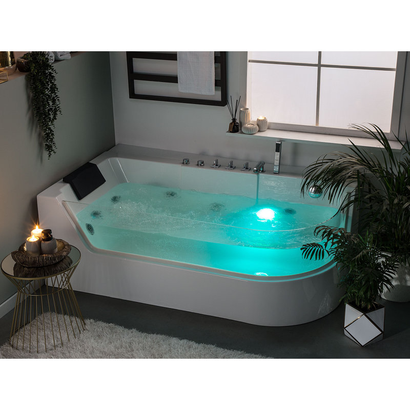 Bellview 1700mm x 800mm Whirlpool Acrylic Bathtub with Tap