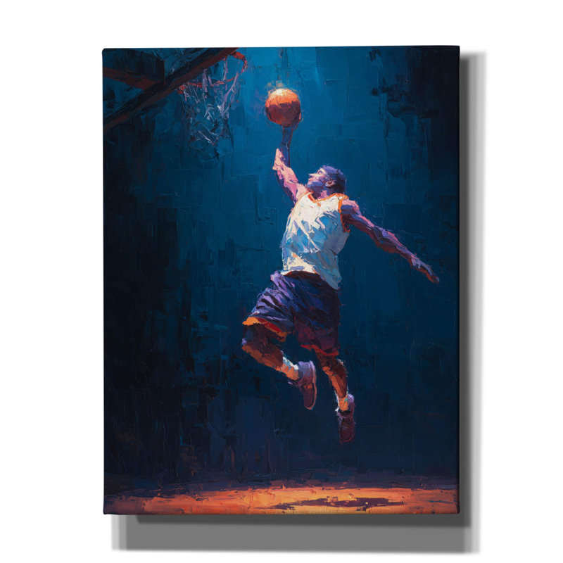 Toile épique Graffiti «Basketball Legend 3» par Ann Klee, 26 po x 34 po, H 34 po x l 26 po
