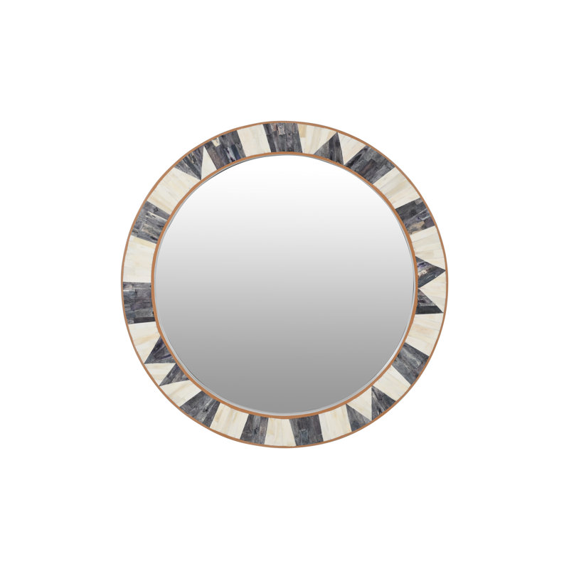 Benni Bone Circle Wall Mirror, 34" x  34"