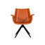 Fauteuil en cuir orange Hauge