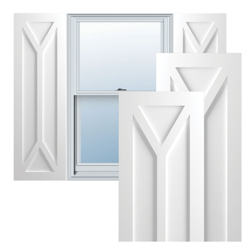 Volets à fixation fixe en PVC True Fit San Carlos, Apprêté, 15", 70"