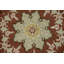 Tapis rond traditionnel oriental crème 4 x 4 Ornstead