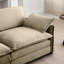 Fauteuil en velours côtelé brun clair, assorti à plusieurs canapés, repose-pieds confortable en tissu brun clair, convient à divers styles de détente-1658335935