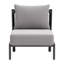 Chaise d'appoint 28 po en tissu gris