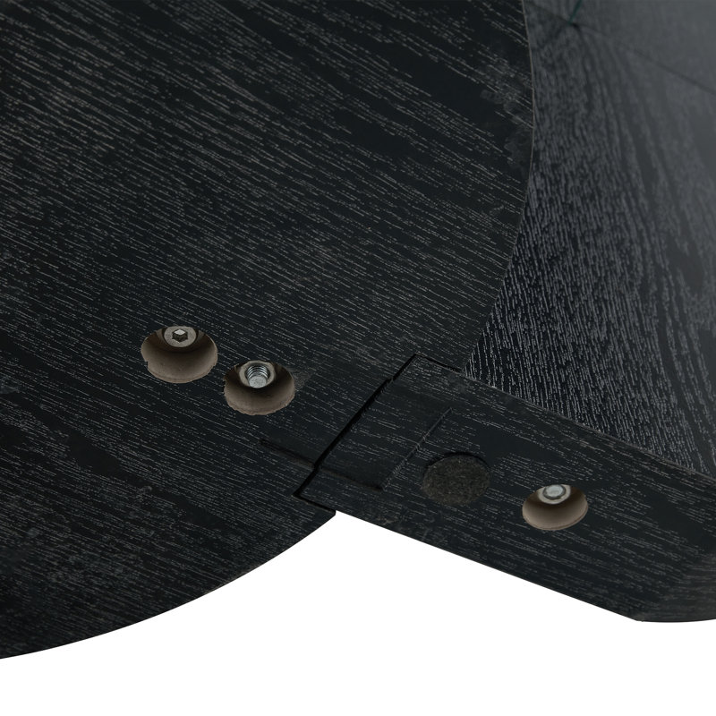 Table basse gigogne luxueuse 35,4 po avec 3 tablettes de rangement, Noir, noir, noir, noir