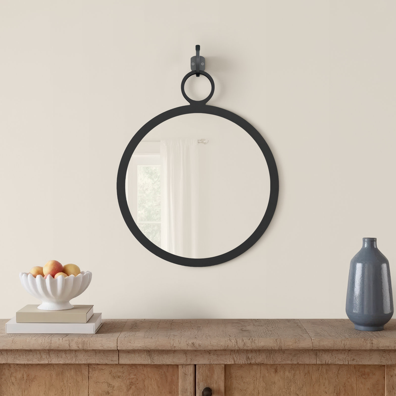 Higgins 20" Mirror, Matte Black