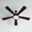 Aftin 52 in. Gold Stone Indoor Rod Mount Industrial Ceiling Fan with Reversible Dark Bronze-Mocha Blades, Dimmable Integrated LED Light Kit and Remote Control Included, 3 Speeds, White Glass Shade