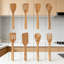 Ensemble de spatules en bois d'acacia, ustensiles de cuisine en bois 6 pièces pour batterie de cuisine antiadhésive, comprenant un tournevis, une spatule fendue, une cuillère, une fourchette, des outils de cuisson résistants à la chaleur et sans égratignures