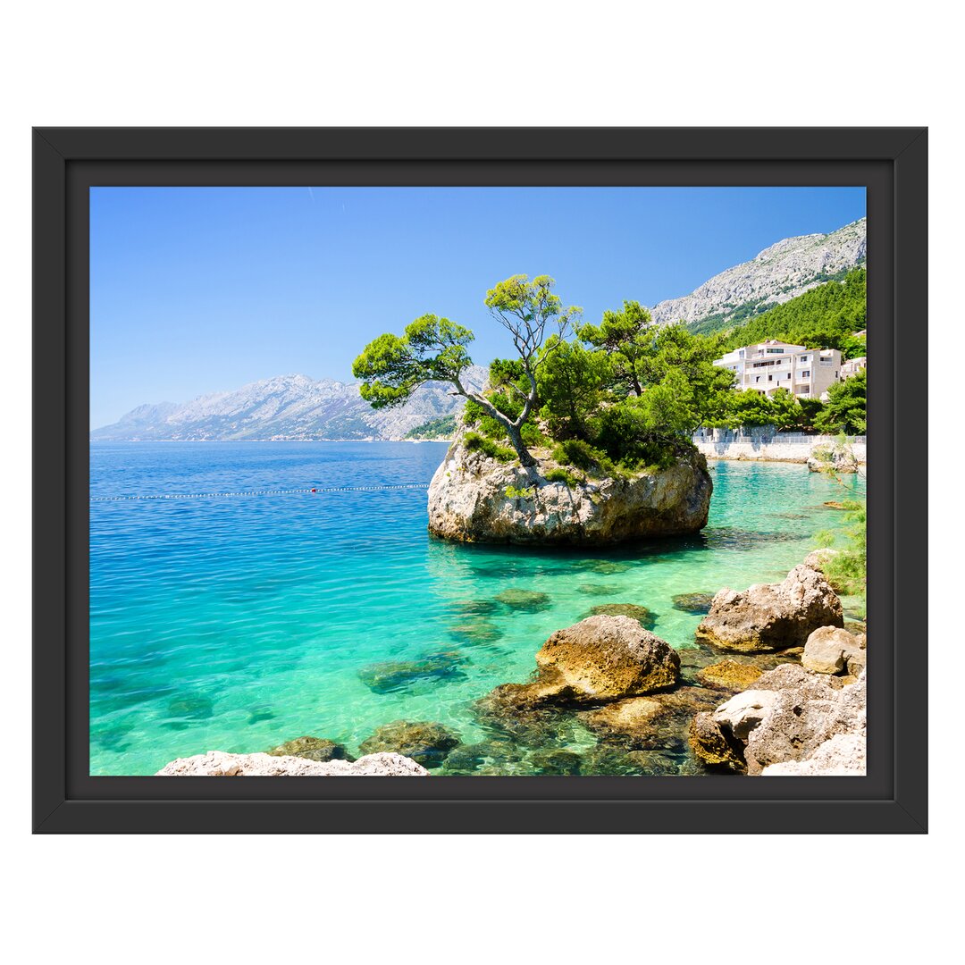 Gerahmtes Wandbild Dalmatia Strand in Kroatien