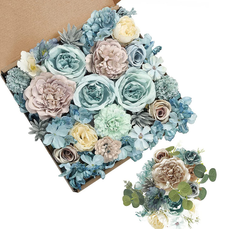 Wedding Wrist Corsages (Set of 6) - Romantic Dusty Blue – Ling's