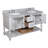 Hampton 60'' Double Bathroom Vanity with Top-441610880-441610883