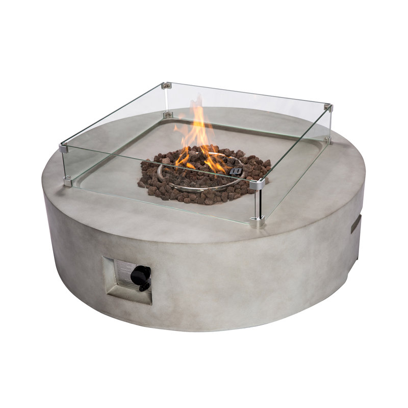 Hood Round Concrete Propane Smokeless Fire Pit