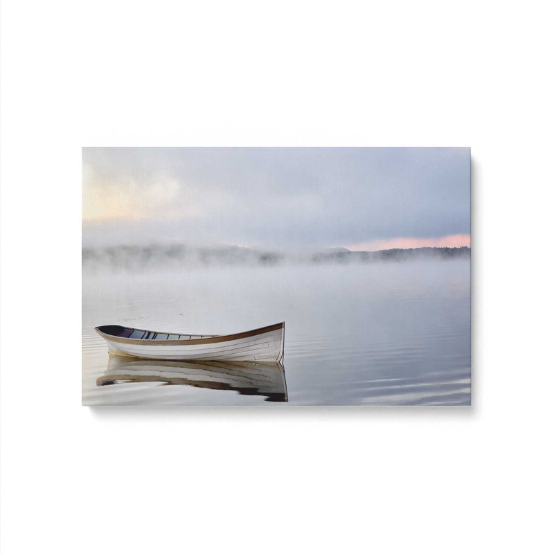 Bateau sur les eaux calmes, H 12 po x l 18 po x P 1,25 po, Toile tendue